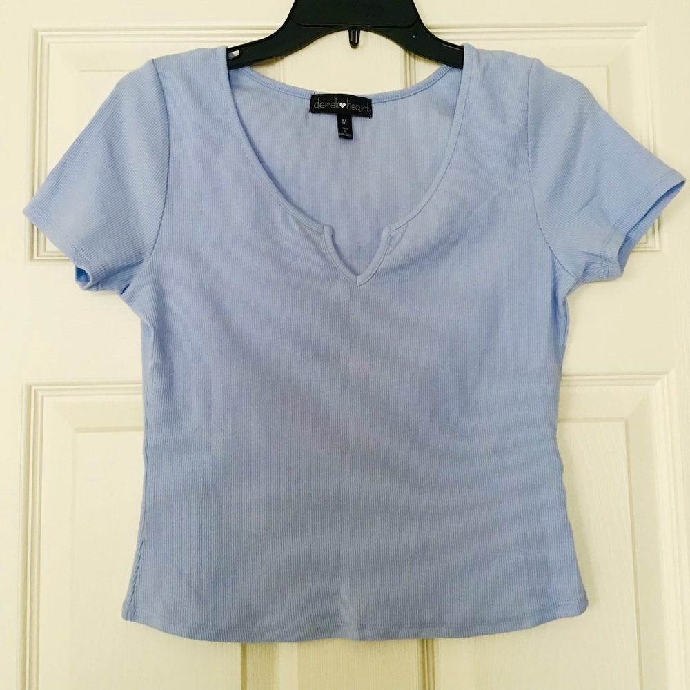 Derek Heart Cute Ribbed Top